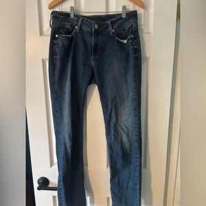 Silver SUKI Straight leg Dark Blue Denim Jeans